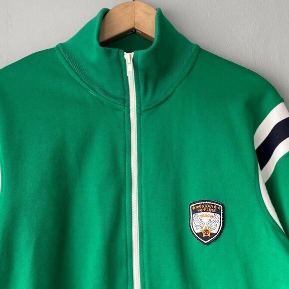 Rugby Track Jacket Size Medium Green Blokecore Preppy Y2K Streetwear Athleisure - Picture 3 of 7